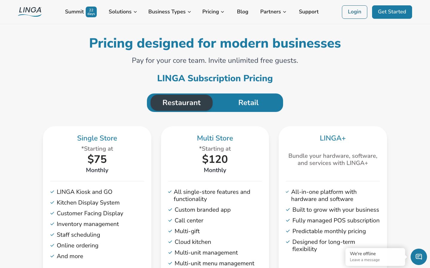 Linga POS screenshot 2